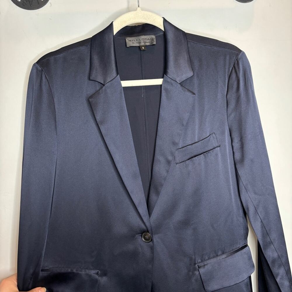 Nili Lotan Sophia Silk Blazer Jacket - Picture 7 of 10